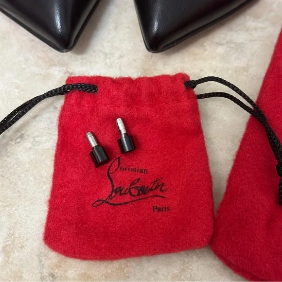 Christian Louboutin Corneille 85mm Nappa Black Size 35 - Picture 4 of 15